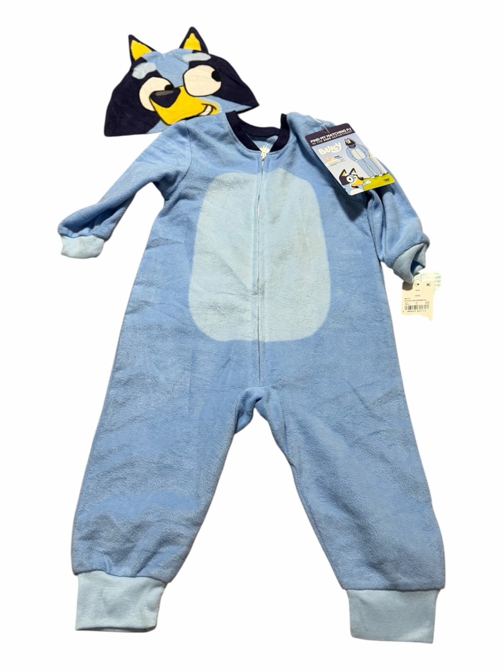 NWT Bluey Halloween Costume Toddler One-Piece Fleece Pajama with Hat Size 18M